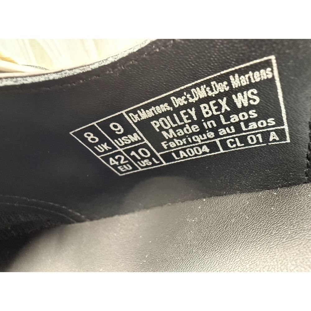Dr. Martens Polley Bex Womens Size 10 Black Leather Mary Jane Flats Buckle Shoes - Picture 7 of 9